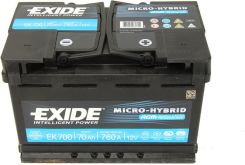 Akumulator EXIDE MICRO-HYBRID AGM EK700 70AH 760A P+